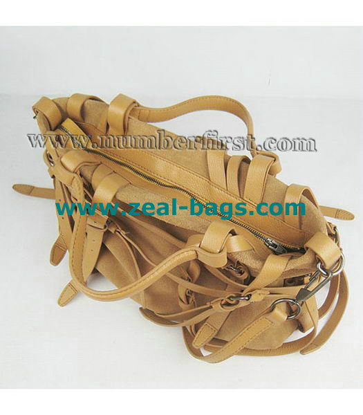 AAA Replica Alexander Wang Camel Calfskin Leather Shoulder Tote Bag - Click Image to Close